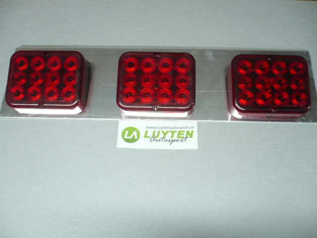 Set 3 x Rem-Stof Lampen  12 leds. incl.alu.plaat