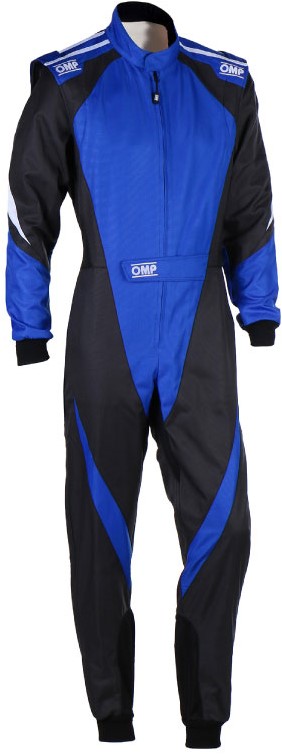 OMP KS-3X KARTING SUIT - FIA 8877-2022 - Black / Blue  KIDS