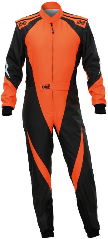 OMP KS-3X KARTING SUIT - FIA 8877-2022 - Black / Fluo Orange - KIDS
