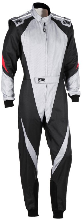 OMP KS-3X KARTING SUIT - FIA 8877-2022 - Black / Silver KIDS